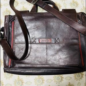 Velez Columbian Cattle  Leather Messenger Bag in Brass Hardware hand made